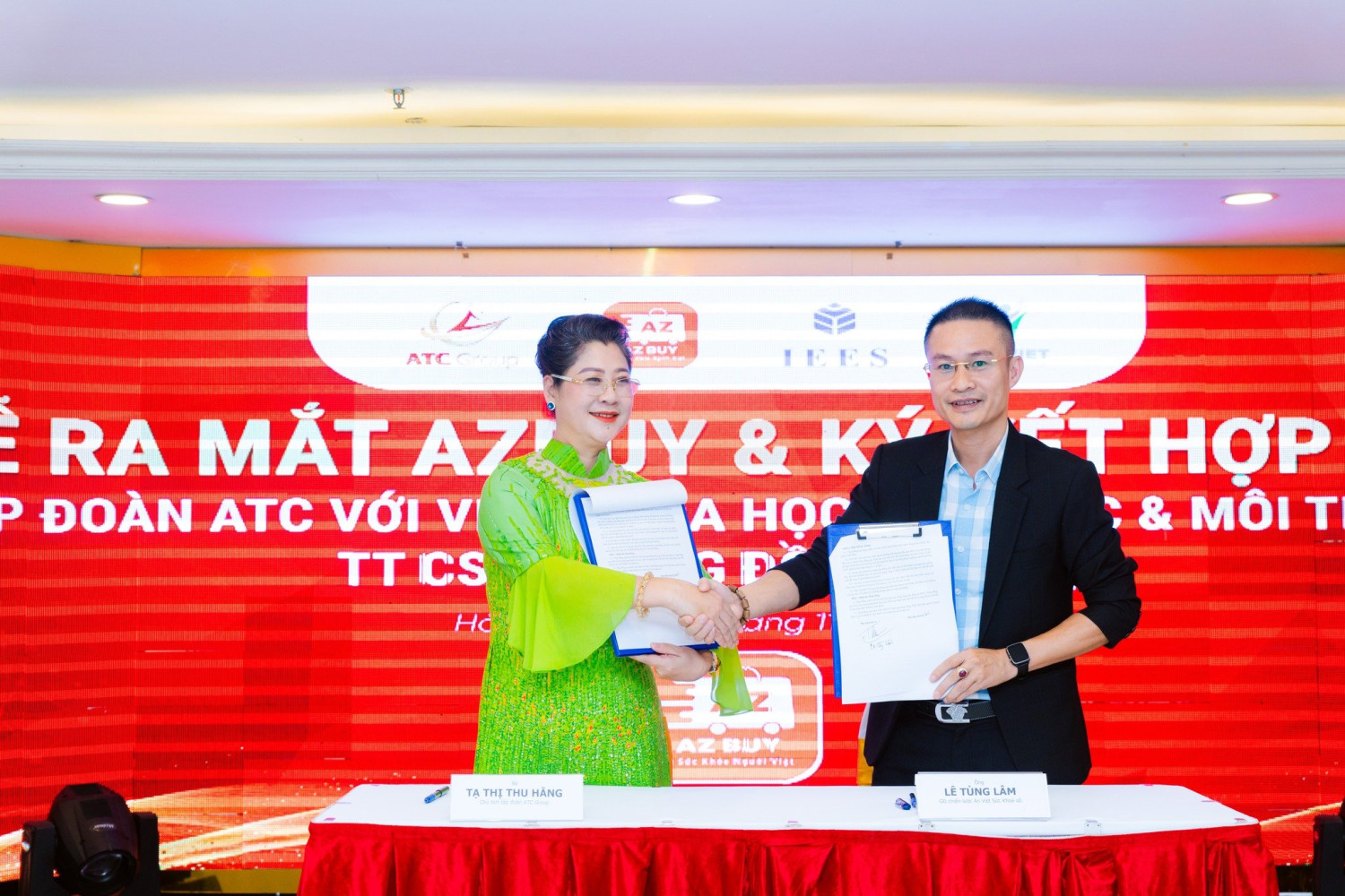 Lễ ra mắt thương hiệu Azbuy ký kết hợp tác giữa Tập Đoàn ATC Group với Viện Khoa học Giáo dục và Môi trường - TT CSSK Cộng đồng An Việt.